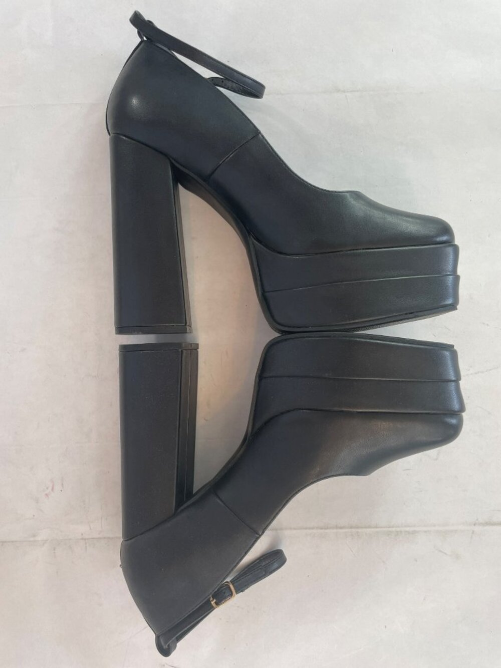 Dream Pairs Black Platform Block Heels Ankle Strap Blocky Women's Size US 11 NIB - Picture 8 of 12